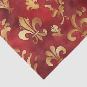 Weihnachten in Aquarellen Rotes Gold Seidenpapier (Detail)