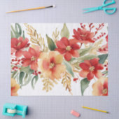 Weihnachten in Aquarellen Rotes Gold Seidenpapier (Basteln)