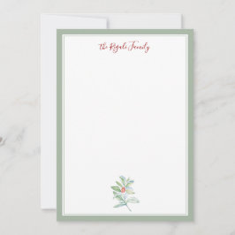 Weihnachten in Aquarellen und Berries Notecards Mitteilungskarte
