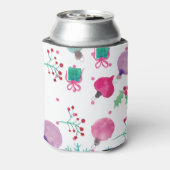 Weihnachten in Aquarellfarbe Handgemalte Muster Dosenkühler (Kanne Rückseite)