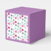 Weihnachten in Aquarellfarbe Handgemalte Muster Geschenkschachtel (Rückseite)