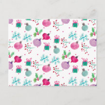 Weihnachten in Aquarellfarbe Handgemalte Muster