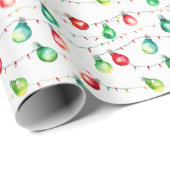 Weihnachten in Aquarellfarben, Rot und Grün Geschenkpapier (Rolleneckpunkt)