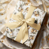 Weihnachten in Aquarellgolden Geschenkpapier Set