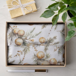 Weihnachten in Aquarellgolden Seidenpapier