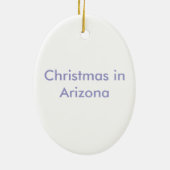 Weihnachten in Arizona Keramikornament (Hinten)