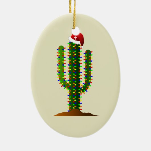 Weihnachten in Arizona Keramikornament (Hinten)