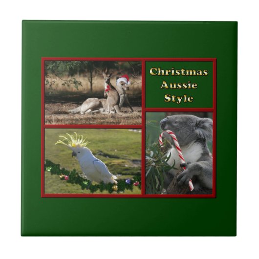 Weihnachten in Australien Fliese (Vorderseite)