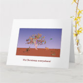 Weihnachten in Australien Karte (Gelbe Blume)