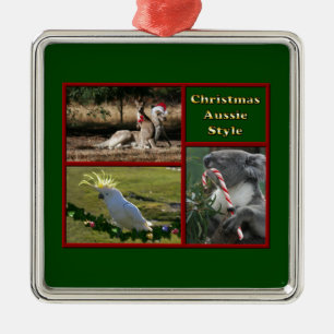 Weihnachten in Australien Silbernes Ornament