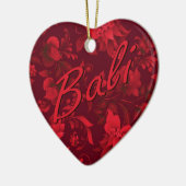 Weihnachten in Bali Batik 1 Keramik Ornament (Links)