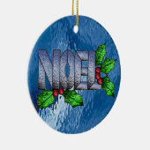 Weihnachten in beflecktem Glas Keramikornament (Rechts)