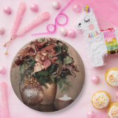 Weihnachten in Beige, Brown und Bronze Pappteller (Party)