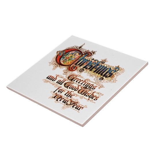 Weihnachten (in beleuchteten Buchstaben) Fliese (Seite)