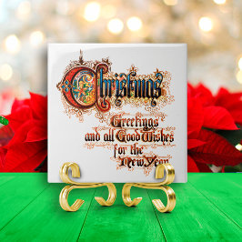 Weihnachten (in beleuchteten Buchstaben) Fliese