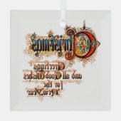 Weihnachten (in beleuchteten Buchstaben) Ornament Aus Glas (Rückseite)