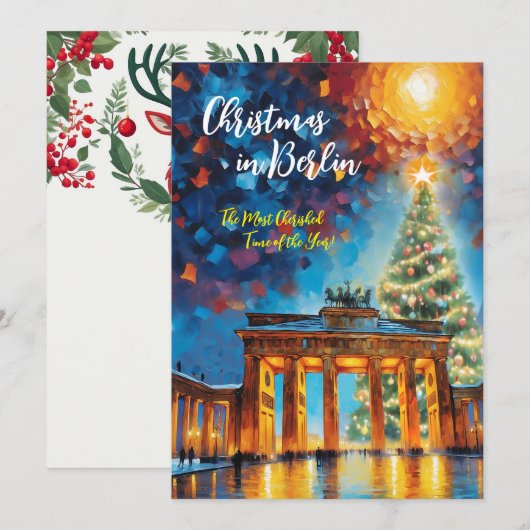 Weihnachten in Berlin Einladungskarte Einladung (Vorne/Hinten)
