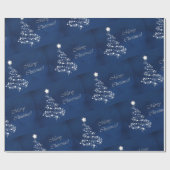 Weihnachten in Blau Geschenkpapier (Flach)