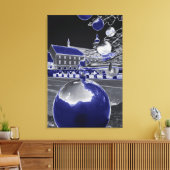 Weihnachten in Blau Leinwanddruck (Insitu (Wohnzimmer))