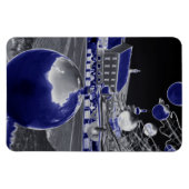 Weihnachten in Blau Magnet (Horizontal)