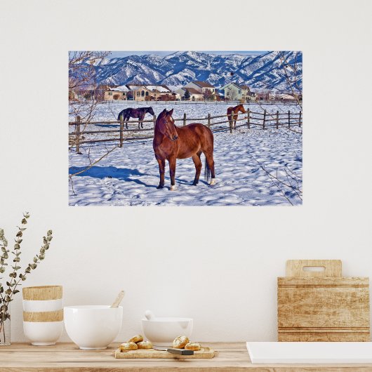 Weihnachten in Bozeman Montana Poster (Küche)