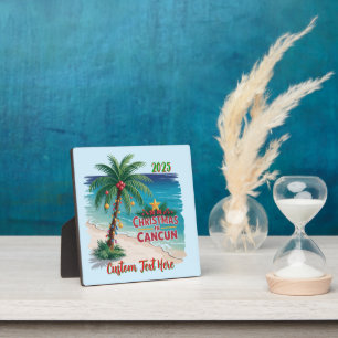 Weihnachten in Cancun Tropischer Urlaub Fotoplatte