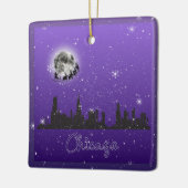 Weihnachten in Chicago, Illinois Keramikornament (Links)