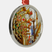 Weihnachten in Chicago Silbernes Ornament (Rechts)