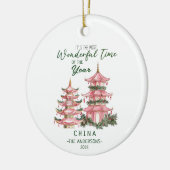 Weihnachten in China Custom Travel Keramik Ornament (Links)