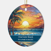 Weihnachten in Clearwater Beach Keramik Ornament (Links)