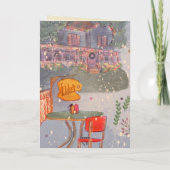 Weihnachten in Connecticut Grußkarte (Rückseite)