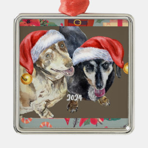 Weihnachten in Dachsund 2024 Ornament Aus Metall