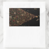 Weihnachten in Daley Plaza Chicago Rechteckiger Aufkleber (Tasche)