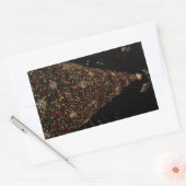 Weihnachten in Daley Plaza Chicago Rechteckiger Aufkleber (Umschlag)