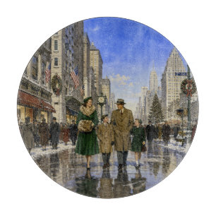 Weihnachten in den 1950er Jahren auf der 5th Avenu Schneidebrett