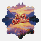 Weihnachten in den Bergen Ornament Karte (Rückseite)