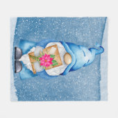 Weihnachten in den Farben des Schnees Fleecedecke (Vorderseite (Horizontal))