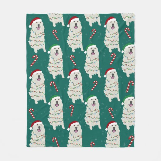 Weihnachten in den Pyrenäen Fleecedecke (Vorderseite)