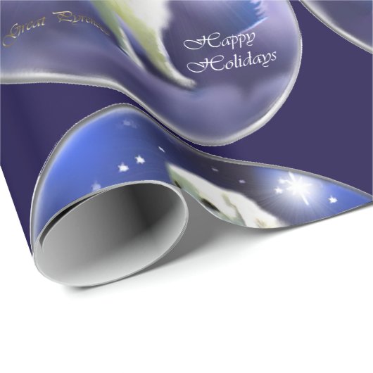 Weihnachten in den Pyrenäen Geschenkpapier (Rolleneckpunkt)