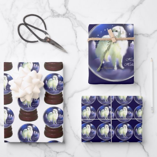 Weihnachten in den Pyrenäen Geschenkpapier Set (Vorderseite)