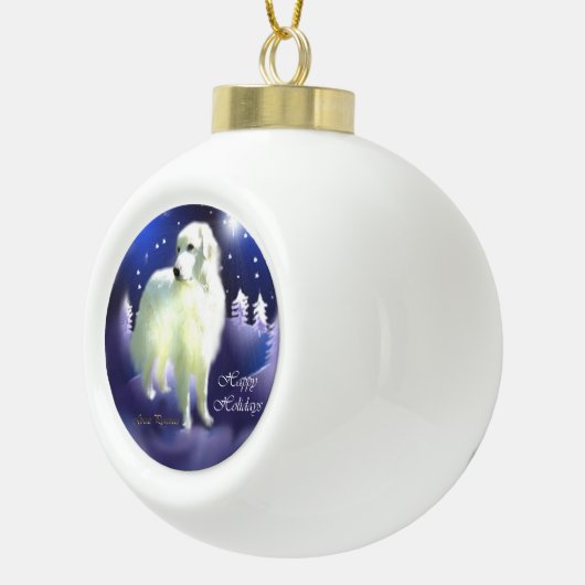 Weihnachten in den Pyrenäen Keramik Kugel-Ornament (Rechts)