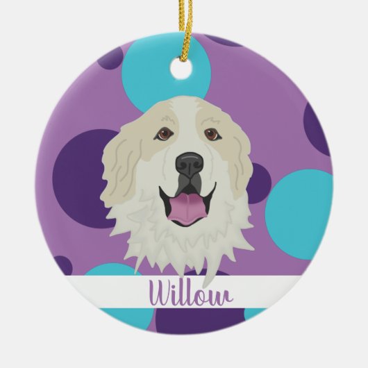 Weihnachten in den Pyrenäen Keramik Ornament (Vorne)