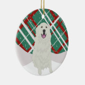 Weihnachten in den Pyrenäen Keramik Ornament (Rechts)