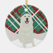 Weihnachten in den Pyrenäen Keramik Ornament (Vorne)