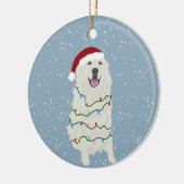 Weihnachten in den Pyrenäen Keramik Ornament (Links)