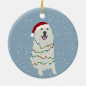 Weihnachten in den Pyrenäen Keramik Ornament (Hinten)