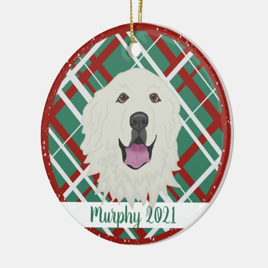 Weihnachten in den Pyrenäen Keramik Ornament (Links)