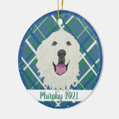 Weihnachten in den Pyrenäen Keramik Ornament (Links)