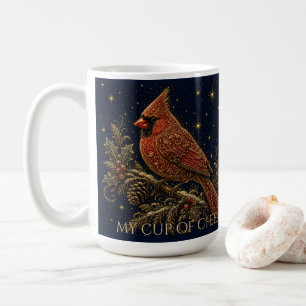 Weihnachten in den Sternen Roter Kardinal Kaffeetasse