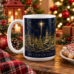 Weihnachten in den Sternen Weihnachtsdorf Kaffeetasse